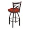 Holland Bar Stool Co 30" Swivel Bar Stool, Bronze Finish, Graph Poppy Seat 82030BZ021 - alternate 4